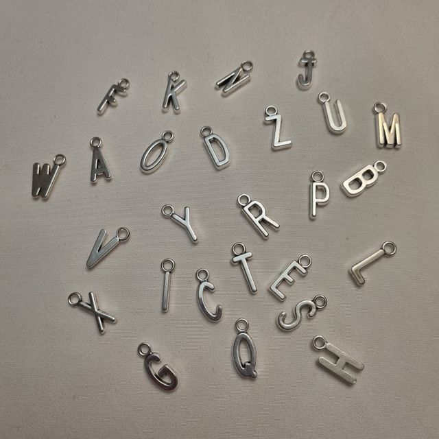 Lote colgantes letras del alfabeto