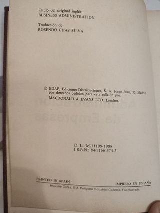 Biblioteca para dirección de empresa