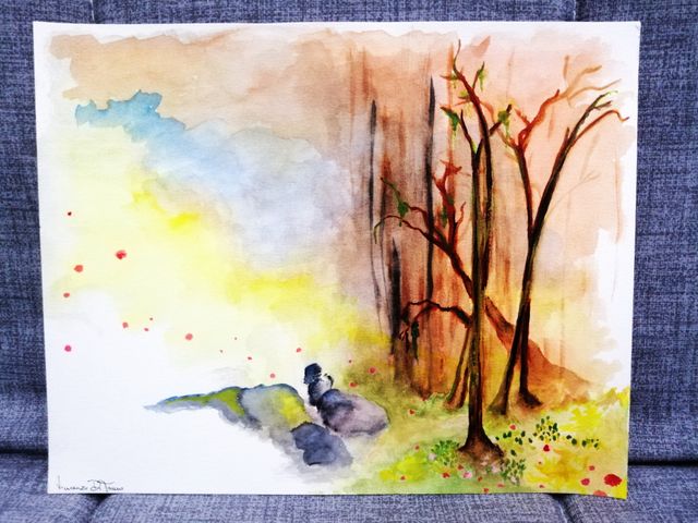 Quadro, “La Rinascita”, Acquerello