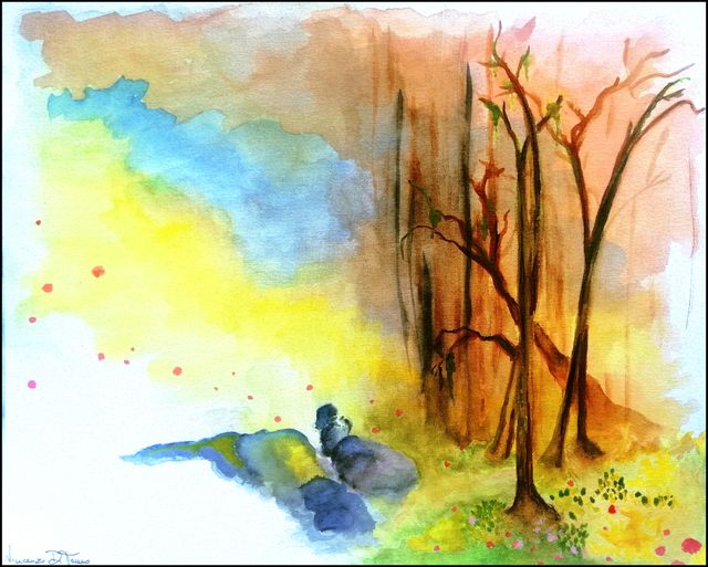 Quadro, “La Rinascita”, Acquerello