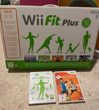 Wii con accesorios Balance Board y wii fit