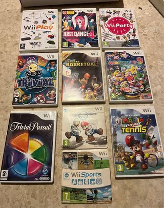 Wii con accesorios Balance Board y wii fit