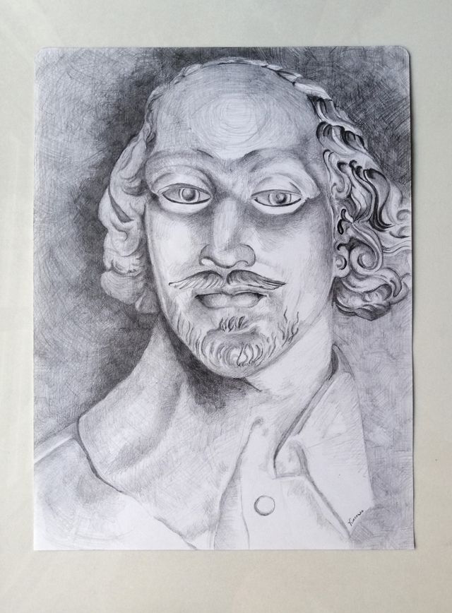 Shakespeare, Ritratto, Quadro in Grafite