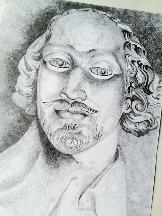 Shakespeare, Ritratto, Quadro in Grafite