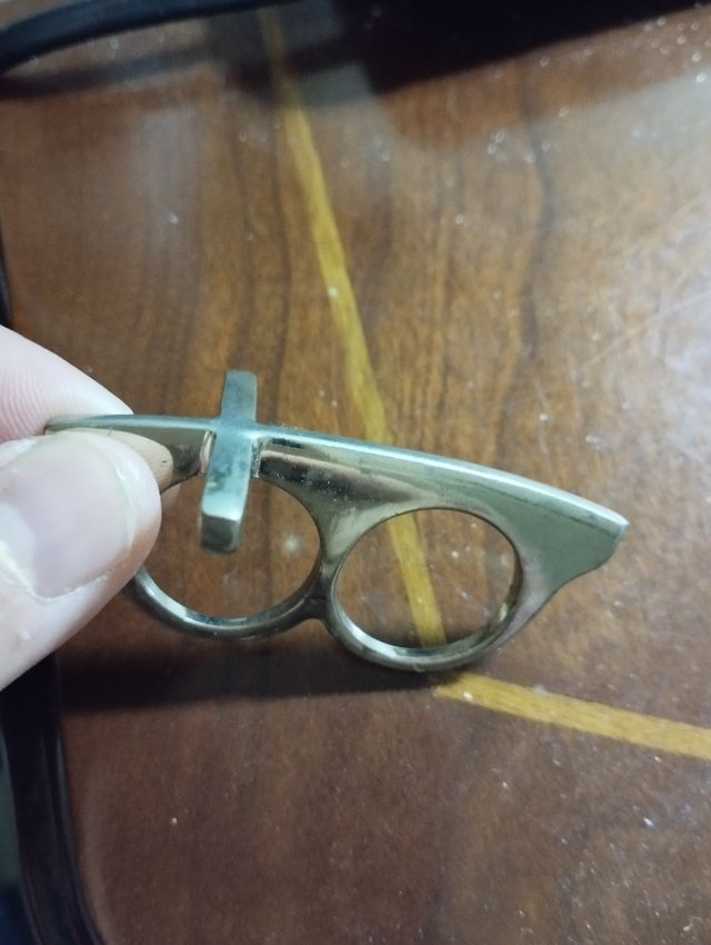 💍 doppio anello con croce