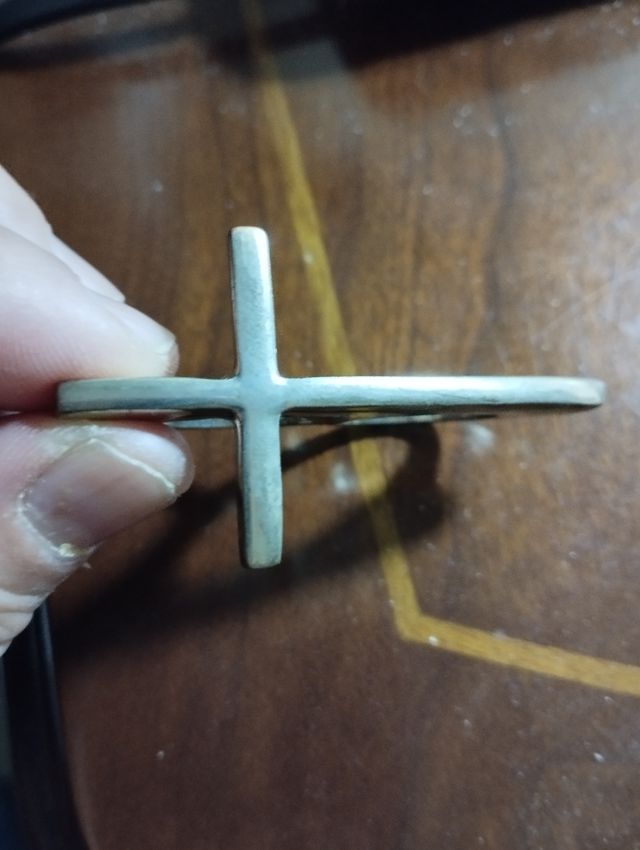 💍 doppio anello con croce