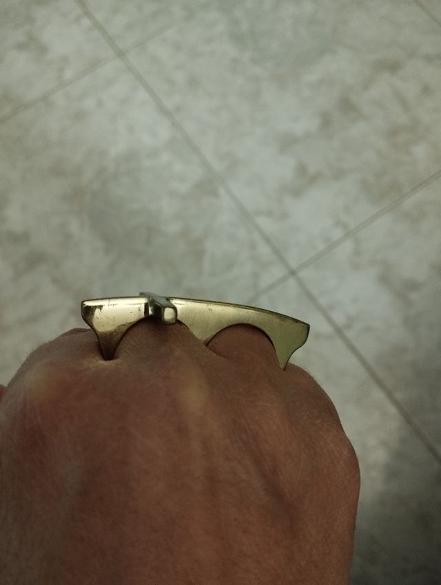 💍 doppio anello con croce