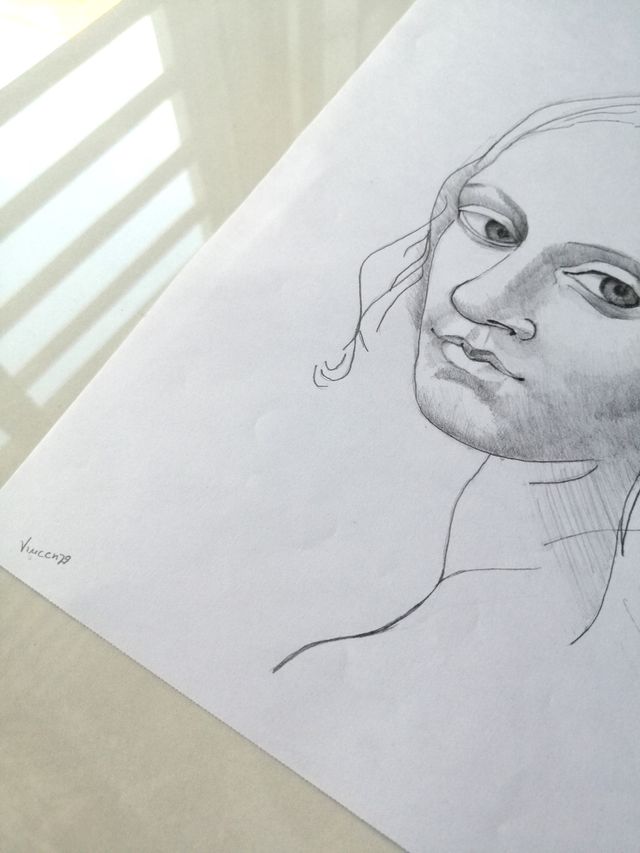 L’Angelo di Leonardo Da Vinci, Quadro in Grafite