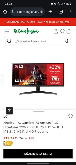 LG 29UM69G-B 29" Full HD LED IPS
