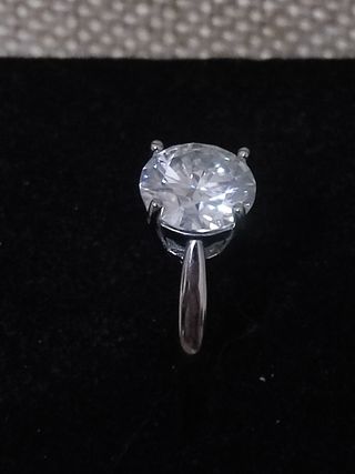 anillo de plata moissanita 3.0ct