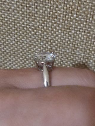 anillo de plata moissanita 3.0ct