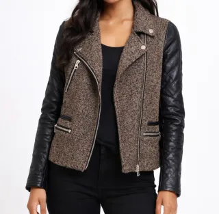 Chaqueta mangas polipiel de Pull&Bear