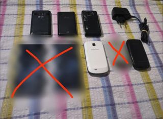 Lote de teléfonos móviles