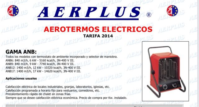 calefaccion industrial aire caliente