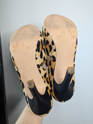 Zapato abotinado plataforma animal print