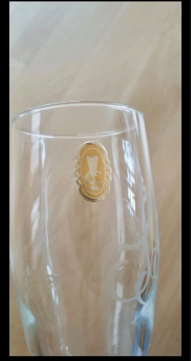 6 copas de champan de cristal francés