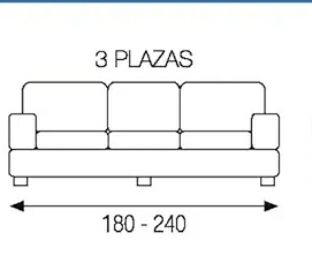 Funda de sofá elástica 3 plazas