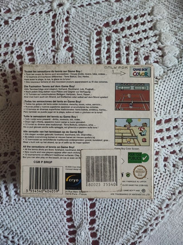 Roland Garros Game boy color nuevo