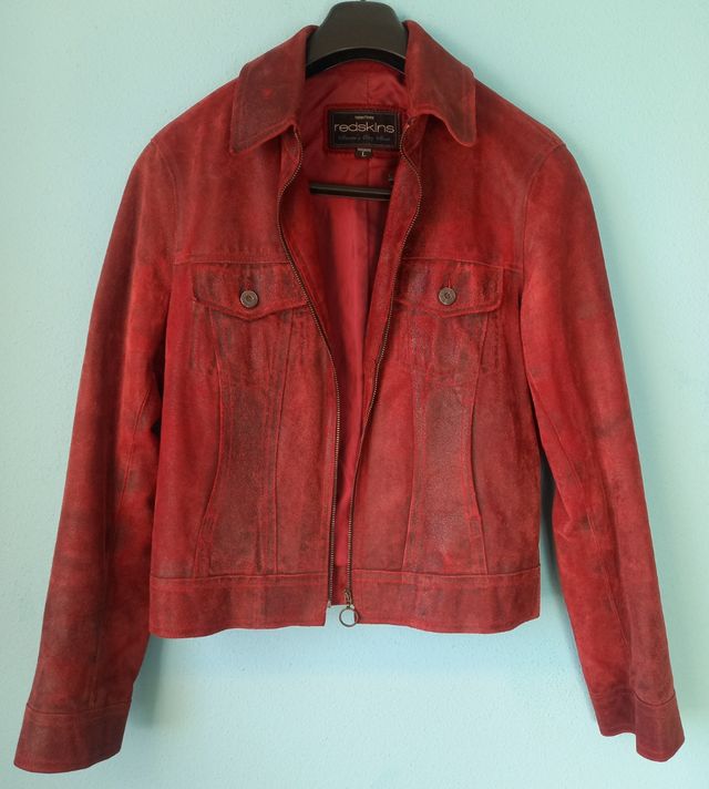 Cazadora de cuero Redskins