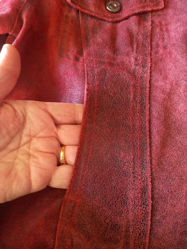 Cazadora de cuero Redskins