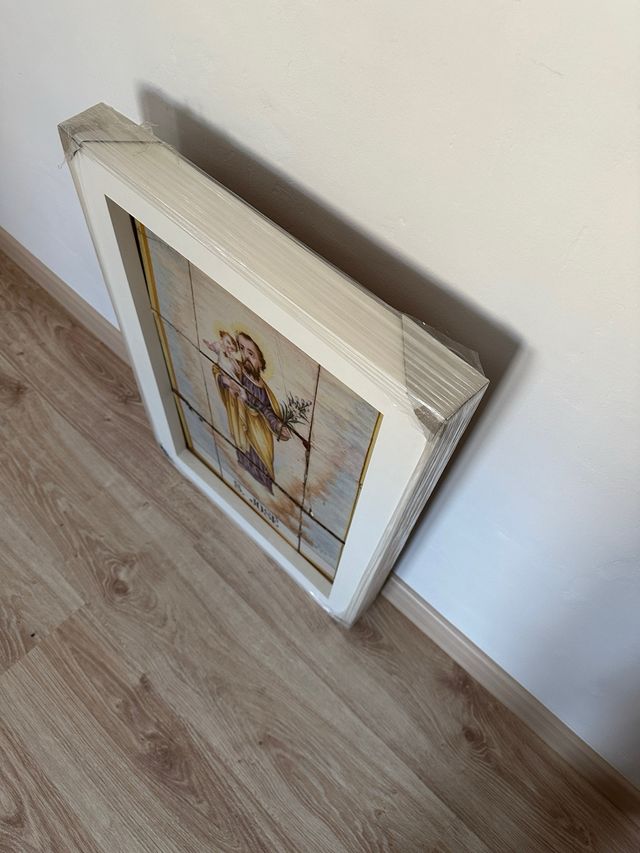 Cerámica antigua, San José con el niño Jesús