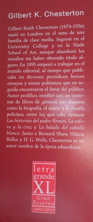 El hombre que fue jueves. Gilbert K.Chesterton