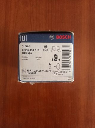 Juego pastillas de freno traseras Nissan quasqai