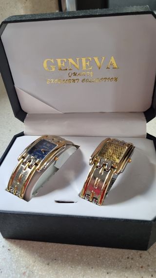 Relojes quartz geneva hombre mujer