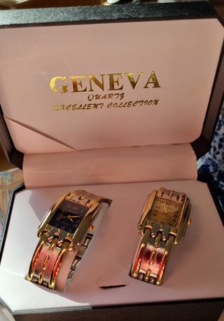 Relojes quartz geneva hombre mujer