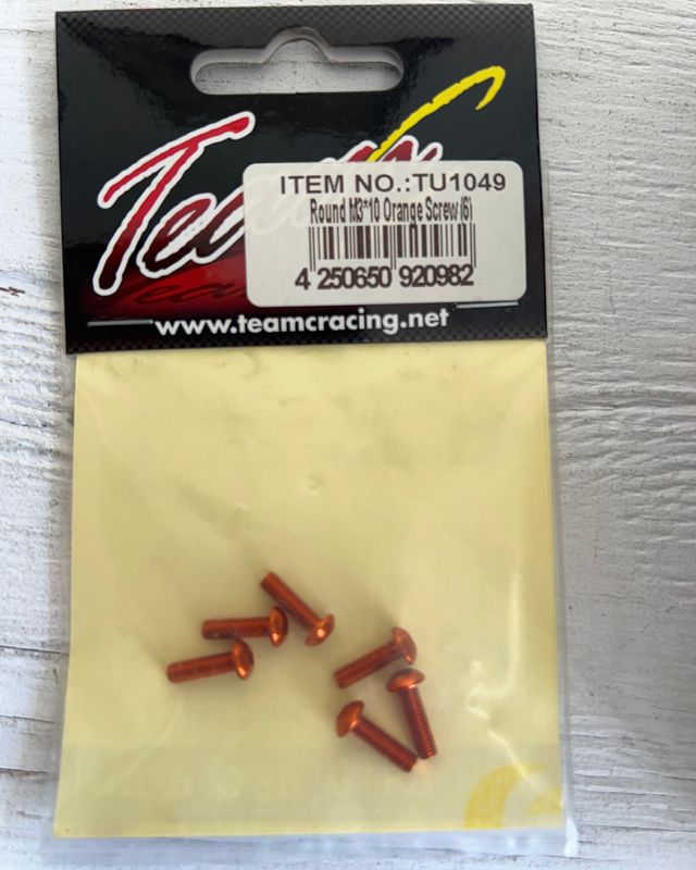 Tornillería Aluminio Naranja M3 x 10mm (6 pcs) Bot