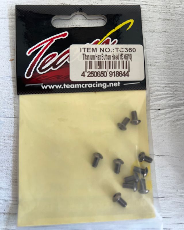 Tornillería Titanio M3 x 6mm (10 pcs) Cabeza Botón