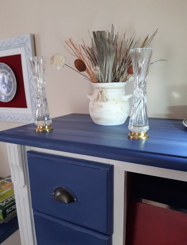 Juego 2 Violeteros cristal de Bohemia