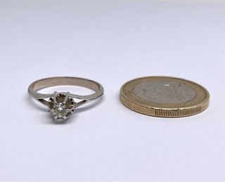 Anillo Compromiso Diamante 18k 2,52g