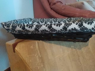 Cesta bandeja de mimbre