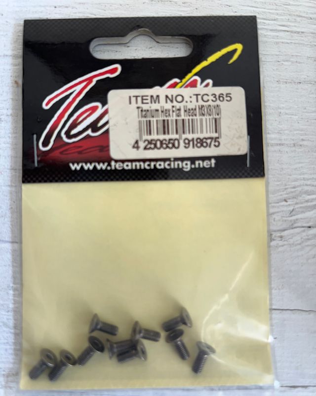 Tornillería Titanio M3 x 8 mm(10 pcs) Avellanado