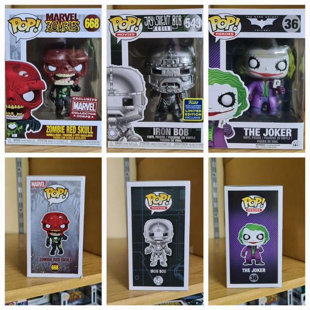 Funko the Joker/Iron Bob/Red Skull.20€ c/u.