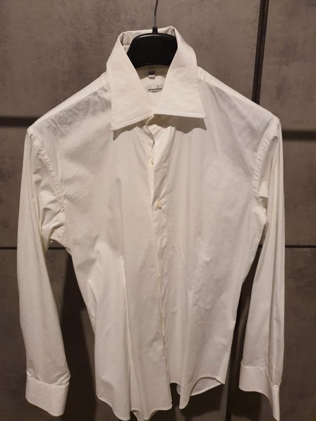 Camicia uomo bianca M slim