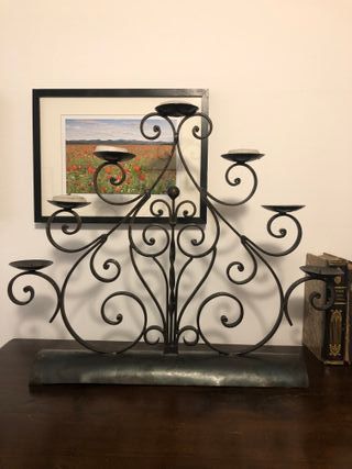 Candelabro in ferro lavorato - Portacandele grande