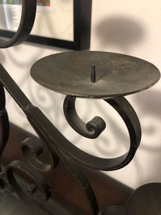 Candelabro in ferro lavorato - Portacandele grande
