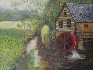 Cuadro pintado al oleo 