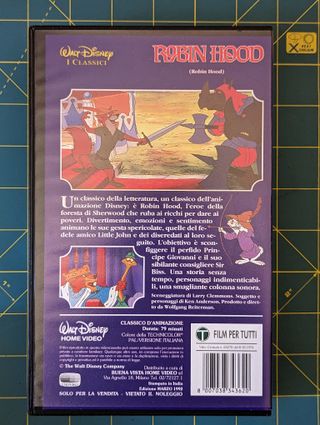 Walt Disney I Classici Robin Hood VHS