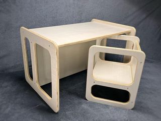 Silla de dos alturas o mesa Montessori