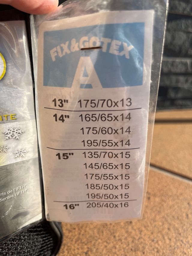 CADENA DE NIEVE TEXTIL PRECINTADA