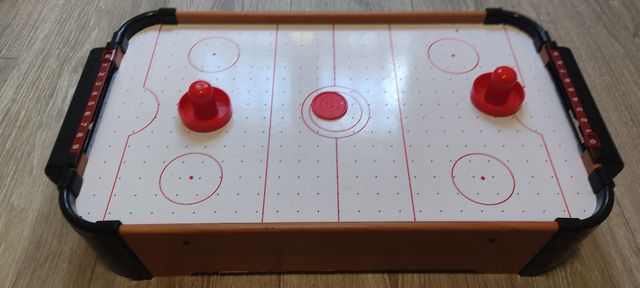 Mesa madera hockey discos