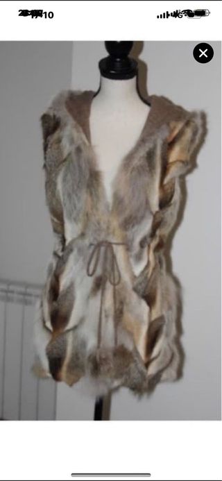 Abrigo Goes zorro y Lana M nuevo 