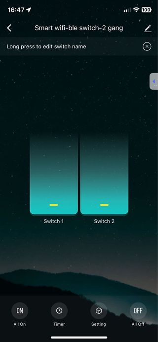 Etersky Interruptor Luz WiFi Doble