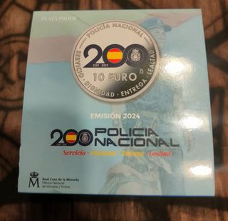 Moneda de plata conmemorativa Policía Nacional