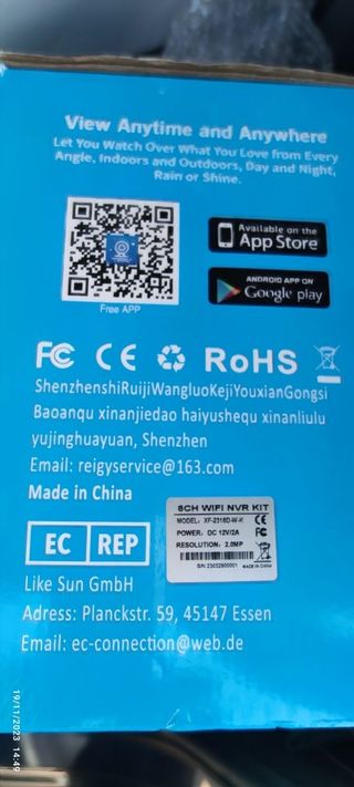 REIGY Kit Camara de Vigilancia WiFi A ESTRENAR.