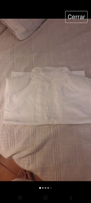 Camisola bata lencería algodon