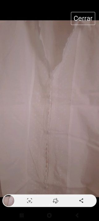 Camisola bata lencería algodon